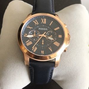 NWT Fossil Chronograph rose/blue Men’s Watch